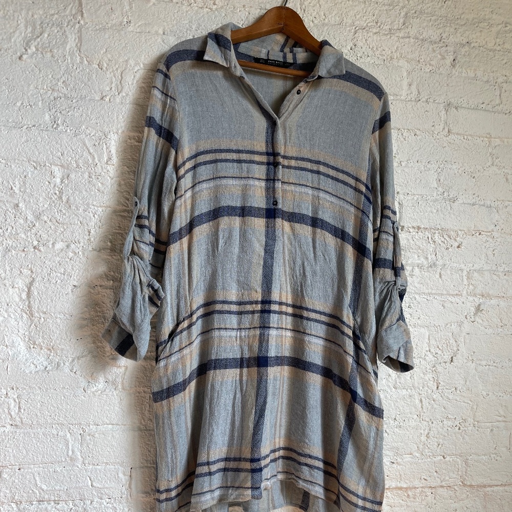 Plaid tunic from Zara, size L